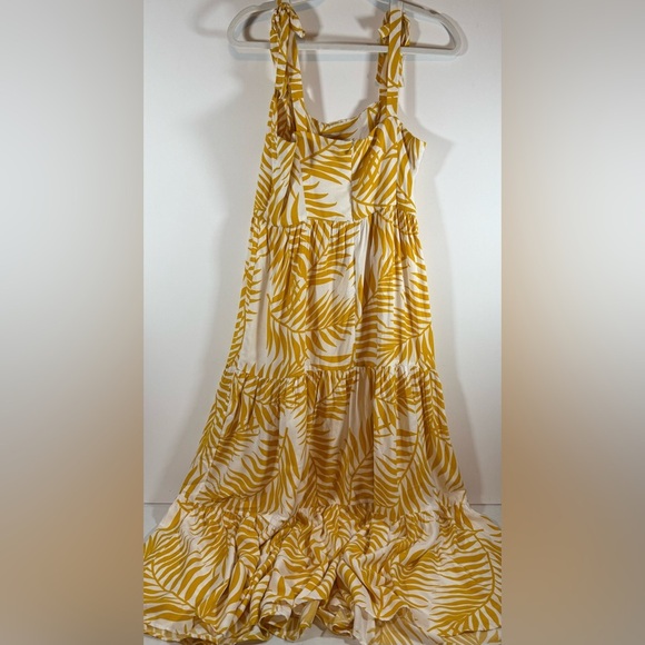 Ivy Street Boutique White Mustard woman Summer dress Sleeveless Sz M - Picture 7 of 15